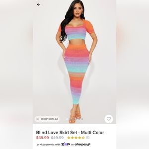 Blind love skirt fashion nova